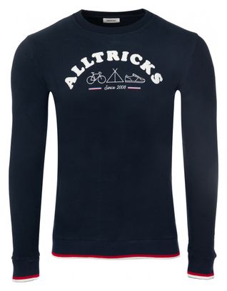 Alltricks Sport d'Epoque Sweatshirt Blau / Weiß