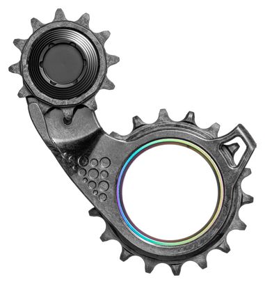 Massetto a gabbia cava AbsoluteBlack per Sram AXS e-Tap 12 S Rainbow