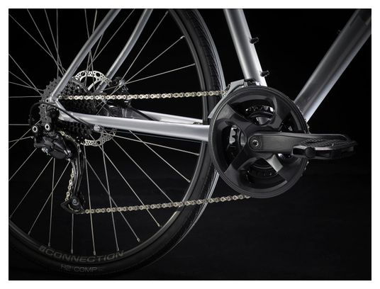 Vélo Fitness Trek FX 2 Disc Shimano Acera/Altus 9V 700 mm Gris Quicksilver 2023