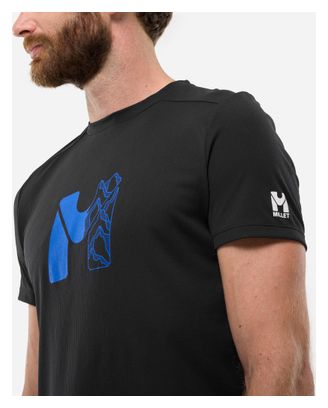 Camiseta técnica Millet Kamet Map negra para hombre