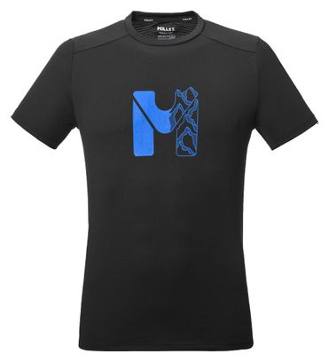 Camiseta técnica Millet Kamet Map negra para hombre