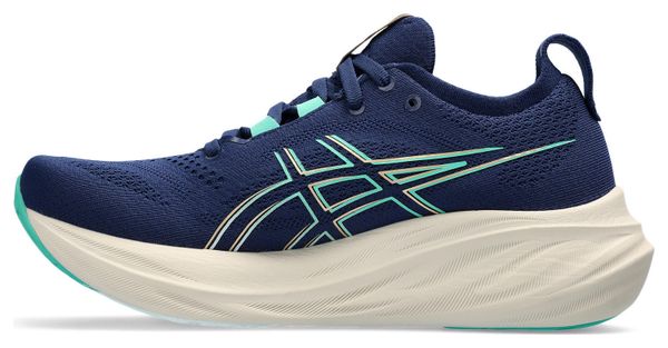 Chaussures de Running Femme Asics Gel Nimbus 26 Bleu Vert