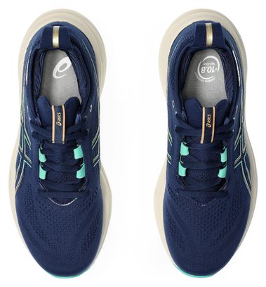 Chaussures de Running Femme Asics Gel Nimbus 26 Bleu Vert