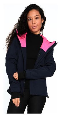 veste réfléchissante et réversible repop - rose fluo / bleue