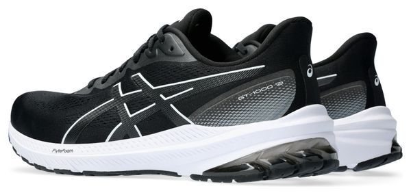 Asics GT-1000 12 Running Shoes Black White Men's