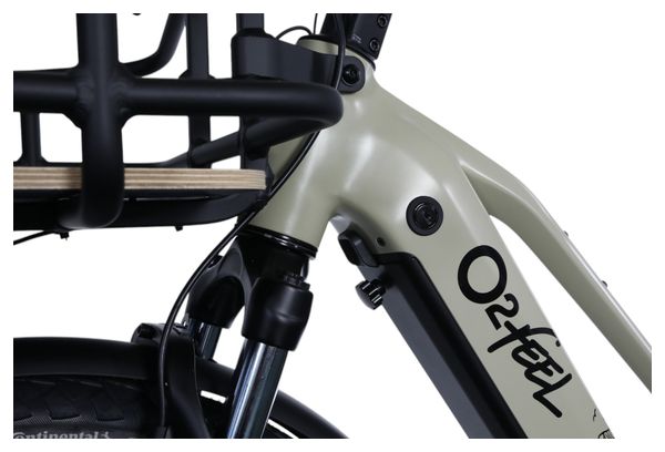 Vélo Cargo Longtail Électrique O2 Feel Equo Cargo Adventure 5.1 Shimano Cues 9V 720 Wh 20/26'' Beige Pack Family