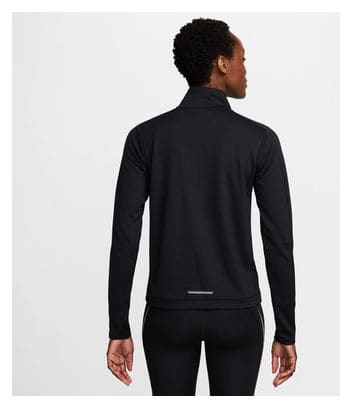 Nike Swoosh Schwarzes 1/4-Zip-Oberteil für Frauen