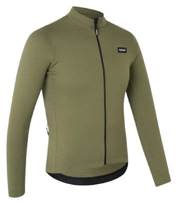 Maillot Manches Longues GribGrab Gravelin Merinotech Thermal Vert Olive