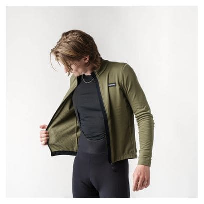 GribGrab Gravelin Merinotech Thermal Olive Green Trui met lange mouwen