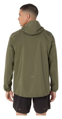 Veste imperméable Asics Fujitrail Elite Kaki Homme