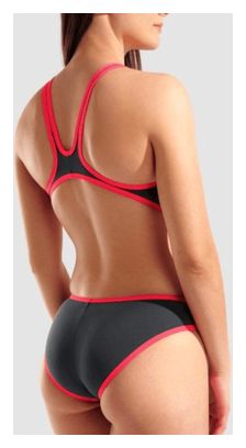 Maillot de bain Arena One Big Logo Gris/Rouge Femme
