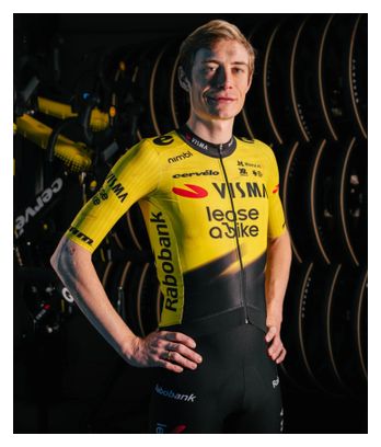 Maillot de manga corta Team Visma | Lease a Bike Amarillo 2026 para niño