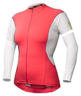 MAVIC COSMIC PRO W Dames Trui Met Uitritsbare Mouwen Roze Wit