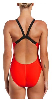 Einteiliger Badeanzug Women Nike Swim Fastback Rot