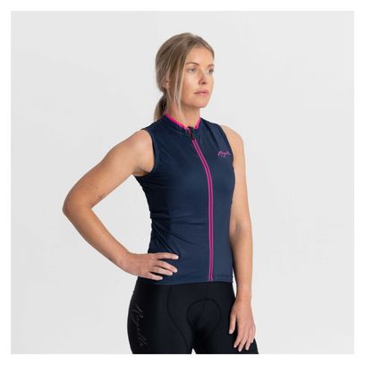 Maillot Sans Manches Velo Rogelli Essential Femme Bleu/Rose