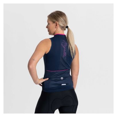 Maillot Sans Manches Velo Rogelli Essential Femme Bleu/Rose