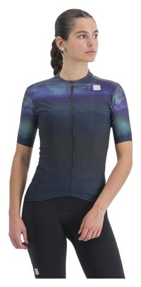 Sportful Flow Supergiara Korte Mouw Jersey Zwart/Blauw