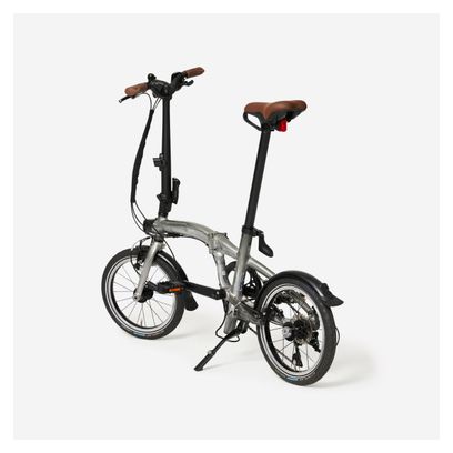 Vélo Pliant Btwin Fold Light 1 Seconde Shimano Sora 9V 16'' Gris