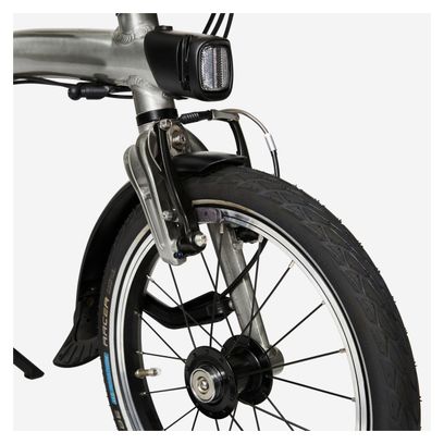 Vélo Pliant Btwin Fold Light 1 Seconde Shimano Sora 9V 16'' Gris