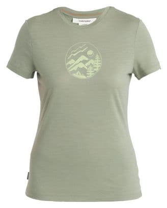Icebreaker Merinos 150 Tech Lite III Camping Circle Green Women's Technical T-Shirt