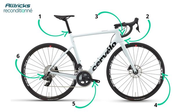 Cervélo Caledonia Disc Sram Rival eTap AXS 12V Glacier 2023 Racefiets - Gereviseerd product