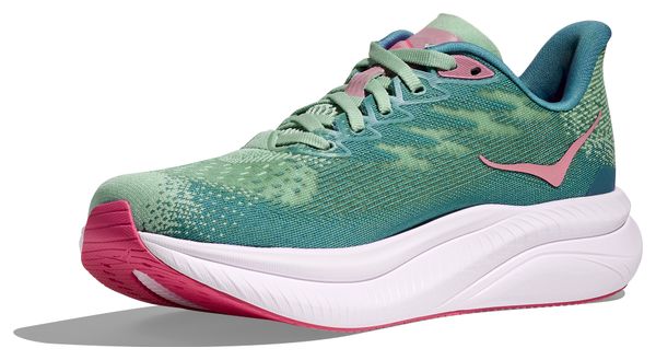 Chaussures Running Hoka Mach 6 Vert/Rose Femme