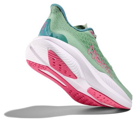 Chaussures Running Hoka Mach 6 Vert/Rose Femme