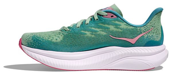 Chaussures Running Hoka Mach 6 Vert/Rose Femme