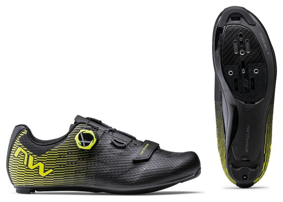 Zapatillas de carretera Northwave Storm Carbon 2 Negro/Amarillo