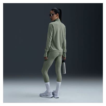 Nike Swoosh Grünes 1/4-Zip-Oberteil für Frauen