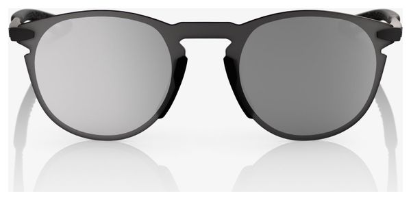 Lunettes 100% Legere Round Matte Black Silver Mirror