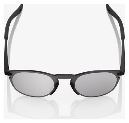 Lunettes 100% Legere Round Matte Black Silver Mirror