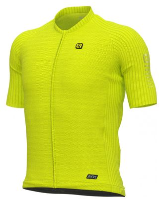 Maillot Manches Courtes Alé Silver Cooling Jaune Fluo