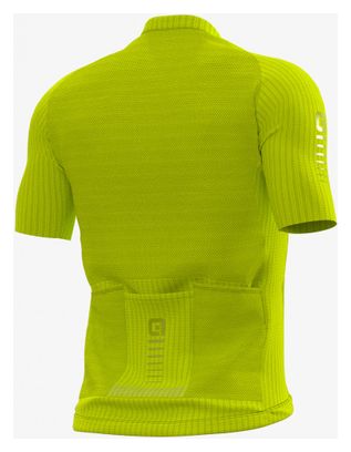 Alé Silver Cooling Short Sleeve Jersey Yellow Fluo
