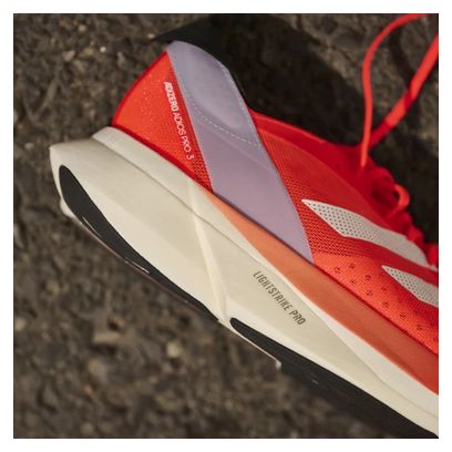 Chaussures de Running adidas running adizero Adios Pro 3 Rouge Blanc Unisexe