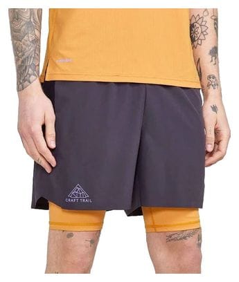 Craft Pro Trail 2-in-1 Shorts Sand Black