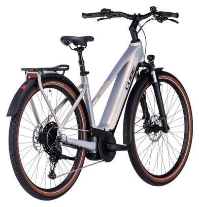Cube Touring Hybrid Pro 500 Trapeze Electric Hybrid Bike Shimano Deore 11S 500 Wh 700 mm Pearly Silver 2023