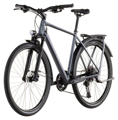 Bicicleta de trekking Cube Kathmandu EXC con cambio Shimano Cues 11S, manillar de 700 mm, color gris metalizado, 2026
