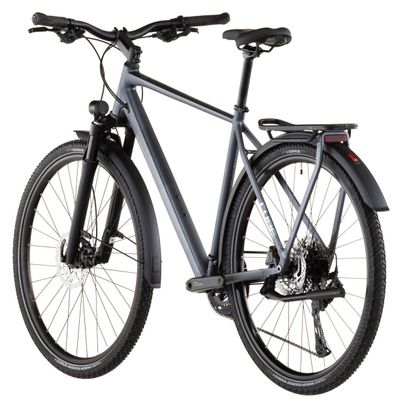 Bicicleta de trekking Cube Kathmandu EXC con cambio Shimano Cues 11S, manillar de 700 mm, color gris metalizado, 2026