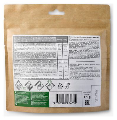 Comida liofilizada ecológica de arroz y lentejas Dahl de Decathlon Nutrition - 170 g
