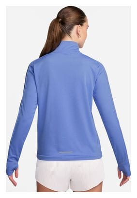 Nike Dri-Fit Swoosh Blue 1/2 Zip Top da donna