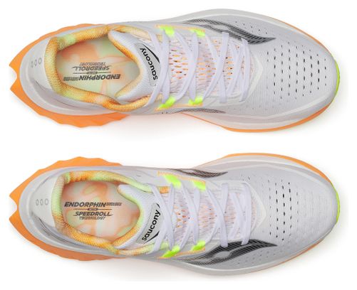 Chaussures Running Saucony Endorphin Speed 4 Blanc/Orange Homme