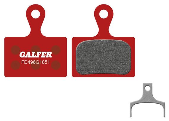 Galfer FD496 G1851 Advanced Semi-Metallic Brake Pads für Shimano Tiagra / 105 / Ultegra / Dura-Ace / GRX / Metrea / XTR / RS305-405-505-805 Scheibenbremsen