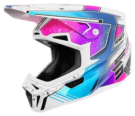 Shot Lite MIPS Full-Face Helmet in Racing White and Pink Pearly