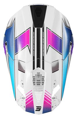 Shot Lite MIPS Full-Face Helmet in Racing White and Pink Pearly