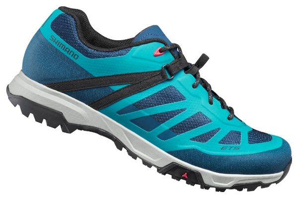 Paire de Chaussures VTT Femme Shimano ET500 Bleu