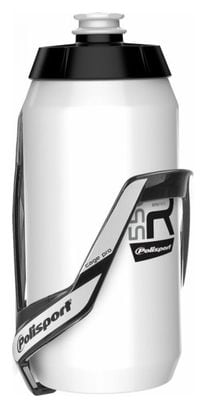 Kit porte bidon pro + bidon r550 Polisport blanc - 550ml