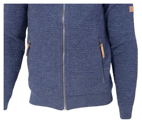 Ivanhoe cardigan Morel Hood homme pour homme en laine-Bleu denim