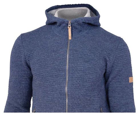 Ivanhoe cardigan Morel Hood homme pour homme en laine-Bleu denim