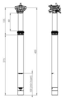 Bike Yoke Revive 272 Reggisella Telescopico Passaggio Interno Nero (Senza Controllo)